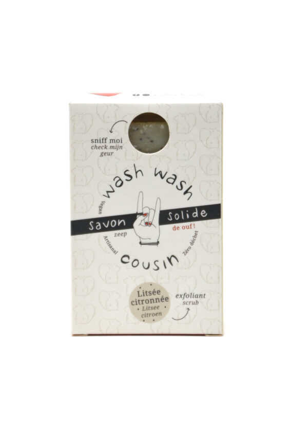 Savon exfoliant Litsée 100g Wash Wash Cousin – - – Wash Wash Cousin